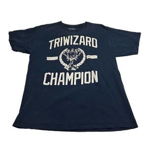 HARRY POTTER TRIWIZARD CHAMPION SHIRT LARGE NAVY BLUE